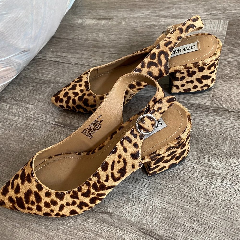 Cheetah Print Pointy Block Heels! Steve Madden Si… - image 2